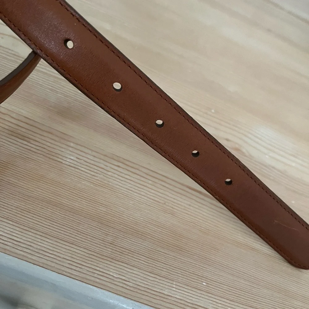 Vintage Coach Tan Leather Belt with Gold-Tone Buckle large - Picture 7 of 8